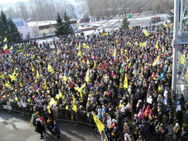 В Красноярске прошел многотысячный митинг против завода ферросплавов